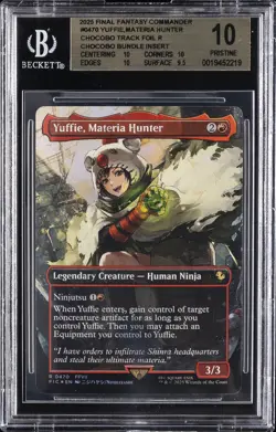2025 MTG FINAL FANTASY COMMANDER TRACK FOIL YUFFIE MATERIA HUNTER BGS 10 - Image 1
