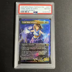 PSA 10 2025 MTG FINAL FANTASY CHOCOBO FOIL #0571 YUNA HOPE OF SPIRA - Image 1
