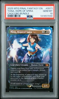 PSA 10 2025 MTG FINAL FANTASY CHOCOBO FOIL #0571 YUNA HOPE OF SPIRA - Image 3