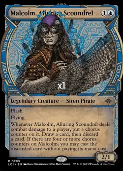 MTG Showcase The Lost Caverns of Ixalan LCI Malcolm, Alluring Scoundrel MINT - Image 1