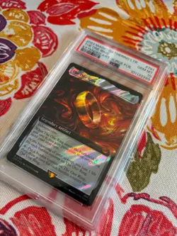 2023 MTG Lord of the Rings #791 The One Ring Extended Art-Surge Foil Mint PSA 10 - Image 3
