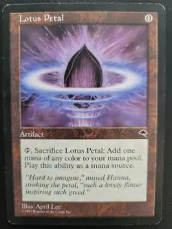 Lotus Petal – Tempest MTG 1997 Vintage Artifact Magic the Gathering LP - Image 1