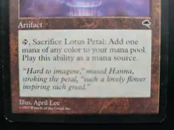 Lotus Petal – Tempest MTG 1997 Vintage Artifact Magic the Gathering LP - Image 4