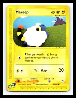 💥 MAREEP 2002 Pokemon Vintage # 93/147 Aquapolis E-Reader Non Holo Foil - Image 1