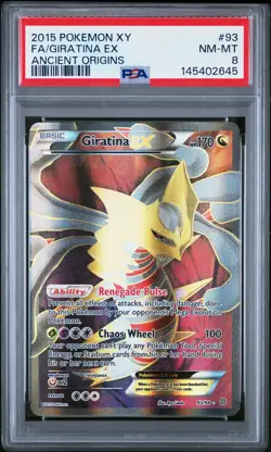 2015 POKEMON XY ANCIENT ORIGINS #93 FULL ART/GIRATINA EX PSA 8 - Image 1