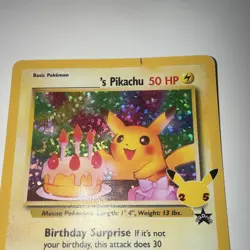 Pokemon Birthday Pikachu Celebrations Classic collection Promo - Image 5