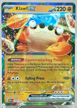 Klawf Ex 120/197 Double Rare Sv03: Obsidian Flames Pokemon TCG NM - Image 1
