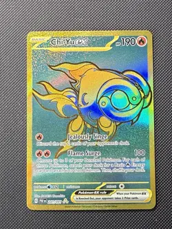 Pokemon Chi-Yu ex Paldean Fates Gold Secret Rare Full Art 241/091 2024 NM - Image 1