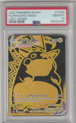 2022 PIKACHU VMAX POKEMON SWORD & SHIELD LOST ORIGIN RARE #TG29 PSA 10 - Image 1