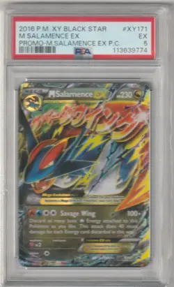 2016 M SALAMENCE EX POKEMON XY BLACK STAR PROMO MEGA RARE #XY171 PSA 5 - Image 1