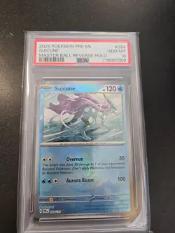Pokemon Suicune (Master Ball Pattern) 024/131 Sv: Prismatic Evolutions PSA 10 - Image 1