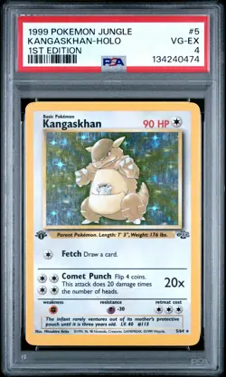 1999 POKEMON JUNGLE 1ST EDITION #5 KANGASKHAN-HOLO PSA 4 - Image 1