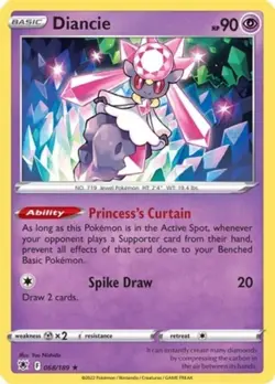 x1 Diancie - 068/189 - Holo Rare Pokemon SS10 Astral Radiance M/NM - Image 1