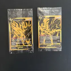 Pokemon Zacian V SWSH076 & Zamazenta V SWSH077 Gold Promos Sealed (NM) - Image 1