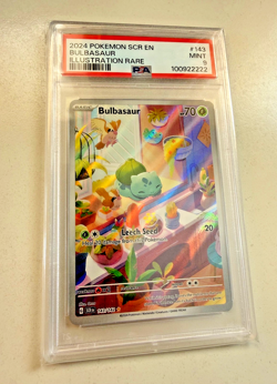 Bulbasaur 143/142 PSA 9 - Pokemon TCG Stellar Crown Illustration Rare!!! - Image 1
