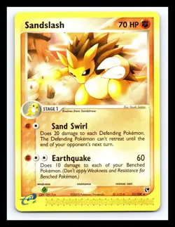 💥 SANDSLASH 2003 POKEMON EX SANDSTORM # 21/100 NON HOLO VINTAGE - Image 1