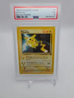 PIKACHU #4 - 1999 POKEMON GAME MOVIE PROMO STAMPED PSA 5 - Image 2