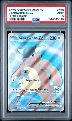 2023 POKEMON MEW EN-151 ULTRA RARE #190 KANGASKHAN EX PSA 9 - Image 1
