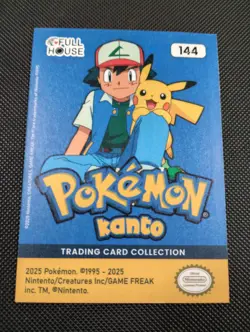 2025 Pokemon Kanto Full House - Silver Holo - Articuno #144 - Image 2