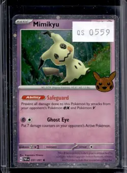 2024 Pokemon Paldean Fates Mimikyu Promos Cosmos Holo #037/091 - Image 1