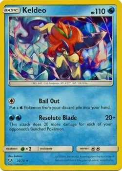 x1 Keldeo - 26/73 - Holo Rare Pokemon Shining Legends M/NM - Image 1
