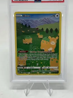 2023 POKEMON SWORD & SHIELD CROWN ZENITH #GG22 FULL ART/DITTO PSA 8 - Image 3