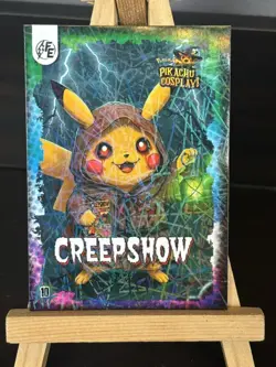Creepshow Pikachu #10 Laser Holo - Electric Pikachu Cosplay - Pokemon ZL13 - Image 1