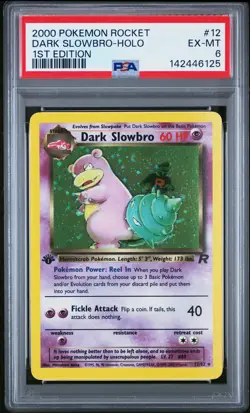 2000 POKEMON ROCKET 1ST EDITION #12 DARK SLOWBRO-HOLO PSA 6 - Image 1