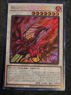Yugioh Bramble Rose Dragon DOOD-EN039 Secret Rare 1st Edition NM - Image 1