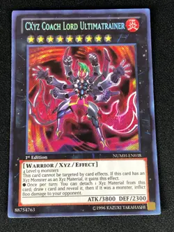 YUGIOH CXYZ COACH LORD ULTIMATRAINER NUMH-EN038 1ST SECRET (NM) - Image 1
