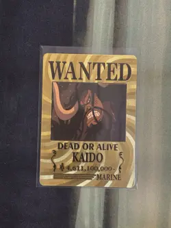 Kaido One Piece Wanted Poster Gold Card - Image 1