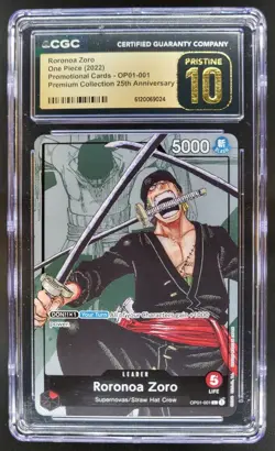 2022 One Piece 25th Anniversary Roronoa Zoro Promos CGC 10 PRISTINE A PT - Image 1
