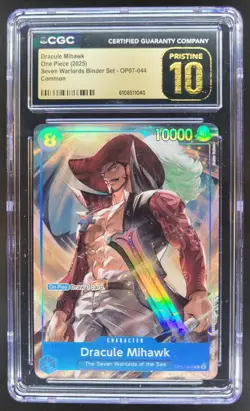 2025 ONE PIECE DRACULE MIHAWK SEVEN WARLORDS OP07-044 CGC 10 PRISTINE B PT - Image 1
