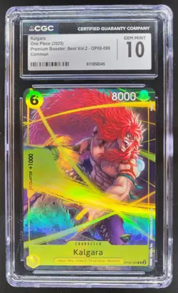 2025 One Piece Best Selection Vol.4 Kalgara Rare #OP08-099 CGC 10 B PT - Image 1
