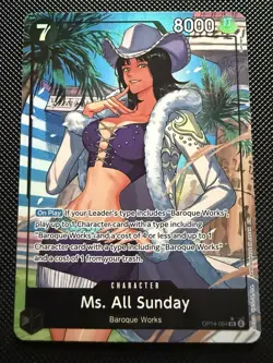 One Piece The Azure Sea’s Seven Ms. All Sunday OP14-084 Alt Art Super Rare - Image 1