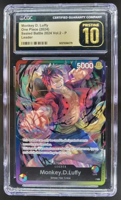 2024 ONE PIECE MONKEY D. LUFFY LEADER SEALED BATTLE CGC 10 PRISTINE C PT - Image 1