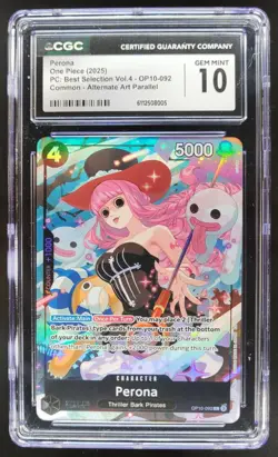2025 ONE PIECE PERONA ALTERNATE ART OP10-092 CGC 10 B PT - Image 1