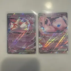 Latias ex 076/191 & Mew ex 151/165 LOT Double Rare Cards Surging Sparks 151 NM/M - Image 1