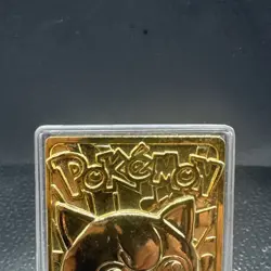 Burger King Pokemon 23K Gold Plated Trading Card JigglyPuff W/COA Plastic Case - Image 3