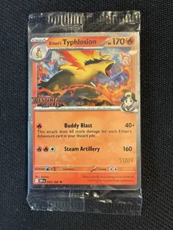 Pokemon Destined Rivals STAFF Sealed Prerelease Promos 4 Cards - Image 1