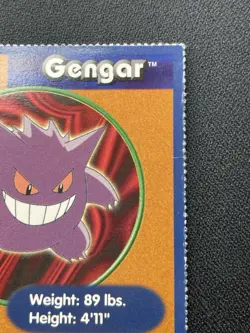 Pokemon PokeTrivia Gengar #94 Burger King The First Movie 1999 Promo Card MP/DMG - Image 3