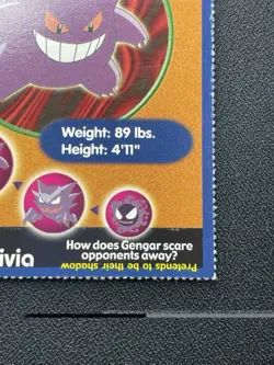 Pokemon PokeTrivia Gengar #94 Burger King The First Movie 1999 Promo Card MP/DMG - Image 4