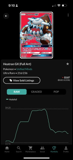 Heatran GX (Full Art) 216/236 Sm-Unified Minds Holo Pokemon Card NEAR MINT - Image 3