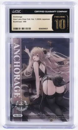 2024 BUSHIROAD TRADING CARD COLL CLEAR AZUR LANE VOL.1 ANCHORAGE CGC 10 PRISTINE - Image 1