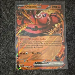 Pokemon Oricorio EX Double Rare Holo 018/094 Basic Bird 190 HP Trading Card - Image 1