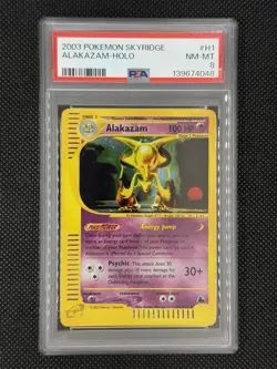 PSA 8 Alakazam H1/H32 Skyridge E Series 2003 Pokemon Card Holo NEAR MINT - Image 1