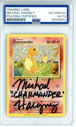 PSA Signed Michael Haigney Charmander 001/034 Trading Card Game Classic Holo - Image 1