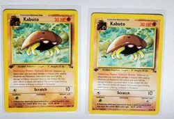Kabuto 50/62 Fossil First Edition Pokemon Card x2 - Image 1