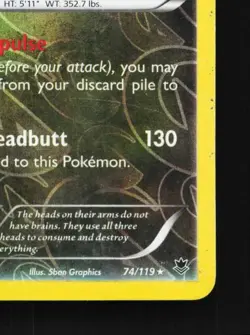 Hydreigon 74/119 MP Phantom Forces English Pokemon Card TCG - Image 3