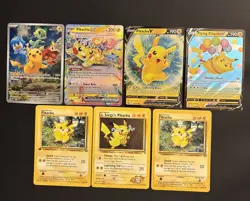 Pokemon TCG Pikachu Lover Card Lot (7 Cards) NM-HP - Image 1
